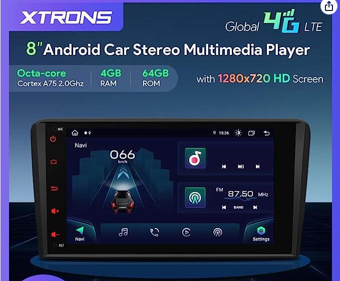 XTRONS Octa-Core Car Stereo Android 12 Radio Player 8